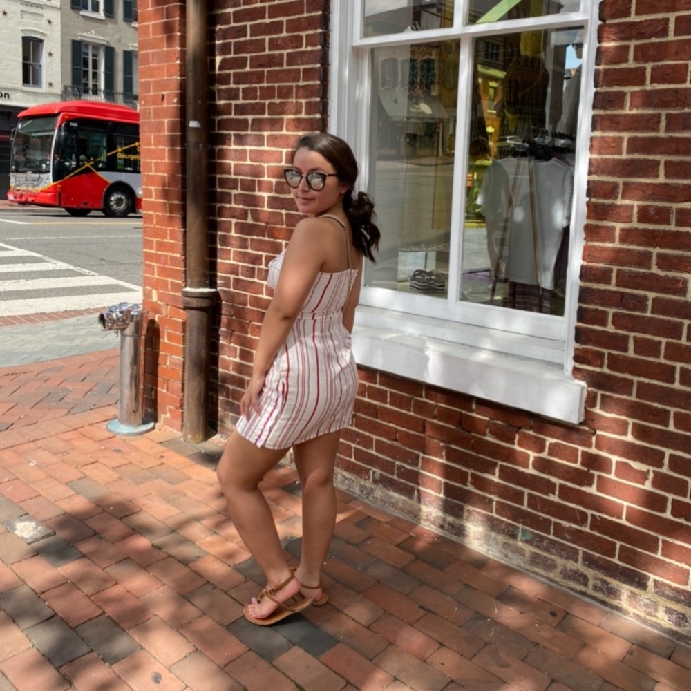 Mini striped dress